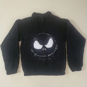 Disney Nightmare Before Christmas Women's Black Jack Skellington Fleece Pullover